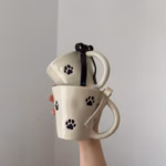 Personalised bow mug, write whatever you want! handmade custom ceramic cup, sippy cups, minimal classy pottery, customisable text, coquette - Image 4