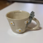 Personalised bow mug, write whatever you want! handmade custom ceramic cup, sippy cups, minimal classy pottery, customisable text, coquette - Image 7