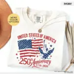 Comfort Colors® America 250th Anniversary Shirt, Patriotic Eagle Tee, Distressed 4th Of July Shirt, American Flag Shirt, Patriotic Gifts - Image 11