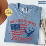 Comfort Colors® America 250th Anniversary Shirt, Patriotic Eagle Tee, Distressed 4th Of July Shirt, American Flag Shirt, Patriotic Gifts - Image 16