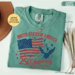 Comfort Colors® America 250th Anniversary Shirt, Patriotic Eagle Tee, Distressed 4th Of July Shirt, American Flag Shirt, Patriotic Gifts - Image 9