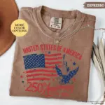 Comfort Colors® America 250th Anniversary Shirt, Patriotic Eagle Tee, Distressed 4th Of July Shirt, American Flag Shirt, Patriotic Gifts - Image 8