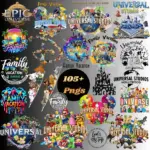 Universal Studios 2026 Trip PNG Bundle | Family Vacation 2026 | Universal studio Png | Digital Download