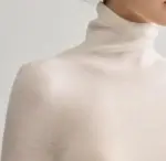 Merino Wool Turtleneck Top, Biella Yarn Wool Baselayer, 100% Worsted Merino Knit, Soft Slim Fit Layering Top for Women - Image 4