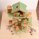 Wooden Fairy Treehouse Toy Set - Montessori Waldorf Educational Toy - Eco-Friendly Kids Gift - Image 3