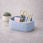 Quilted Oval Organizer STL File, Desk Storage Container, Minimalist Vanity Organizer, 3D Print Digital Download - Image 3