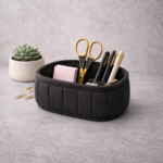 Quilted Oval Organizer STL File, Desk Storage Container, Minimalist Vanity Organizer, 3D Print Digital Download - Image 2