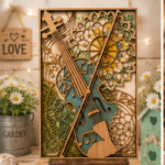 Violin Mandala SVG Laser Cut Template | 6 Layer 3D Wooden Art | Glowforge CNC File | Instant Download - Image 6