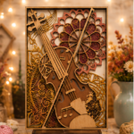 Violin Mandala SVG Laser Cut Template | 6 Layer 3D Wooden Art | Glowforge CNC File | Instant Download - Image 5