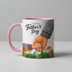 Happy Father's Day Mug, Gift for Dad from Kids, Dad and Child Hands Coffee Mug, Cute Father's Day Gift Idea, Father Gift, 11oz 15oz Ceramic Mug