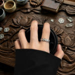 Vintage Silver Wave Ring for Women Men – Luxe Jewelry Adjustable Open Band Ring, Punk Gothic Statement Ring, Korean Style Minimalist Jewelry, Unisex Fashion Gift for Her Him - Image 2