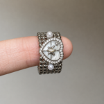 Vintage Heart Pearl Ring for Women – Luxe Jewelry Adjustable Open Band Ring, Romantic Rhinestone Heart Ring, Korean Style Statement Jewelry, Dainty Gift for Her - Image 2