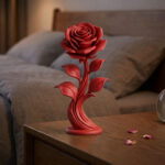 Rose Flower STL File, Romantic Floral 3D Print Model, Elegant Rose Figurine Digital Download, Printable Home Decor Gift - Image 5