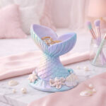 Mermaid Tail Trinket Dish STL File, Ocean Jewelry Tray 3D Print, Coastal Ring Holder, Seashell Decor Digital Download