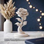 Rose Flower STL File, Romantic Floral 3D Print Model, Elegant Rose Figurine Digital Download, Printable Home Decor Gift - Image 3