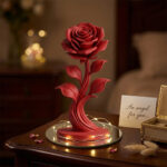 Rose Flower STL File, Romantic Floral 3D Print Model, Elegant Rose Figurine Digital Download, Printable Home Decor Gift - Image 2