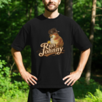 Doge Cowboy Graphic Tee, Run Johnny Shirt, Funny Western Meme T-Shirt, Retro Country Aesthetic Gift - Image 4