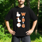 Cute Cartoon Goose Shirt, Funny Bird Graphic Tee, WBG Animal Meme T-Shirt, Casual Oversized Gift