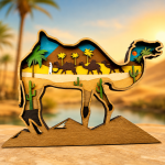 Camel SVG 3D Layered Mandala, Desert Animal Cut File, Glowforge Laser Cut - Image 2