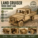 Land Cruiser Wood Body Car SVG | 3D Wooden Puzzle Laser Cut Files | CNC DXF AI EPS PDF CDR | DIY Model Digital Download