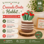 Crassula Ovata Hobbit Crochet Pattern PDF, Succulent Crochet Pattern, Crochet Cactus Plant Pattern, Beginner Amigurumi Plant PDF