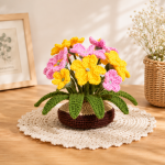 Primrose Flower Crochet Pattern PDF, Floral Table Decoration, Flower Pot Amigurumi, Spring Home Decor Gift - Image 3
