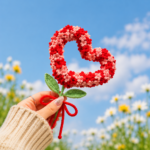 Crochet Heart Wreath Pattern PDF, Baby's Breath Flower Wreath, Valentine Crochet Decor, Handmade Romantic Gift Pattern - Image 2