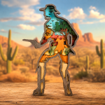 Cowboy SVG, 3D Layered Western, Horse Laser File, 9 Layered - Image 2