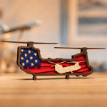 Chopper SVG 3D Layered Silhouette, Helicopter Flight Cut File, Laser Cut 5 Layer - Image 2