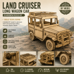 Land Cruiser Long Wagon Car 3D Wooden Puzzle SVG | DIY Laser Cut Model | CNC Wood Kit | Glowforge Files | Digital Download