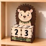 Animal Perpetual Block Calendar SVG Bundle, Wooden Desk Calendar Laser Cut File, Kids Nursery Decor, Glowforge Digital Download - Image 5