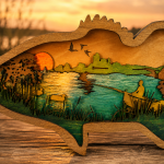Bass Fishing SVG 3D Layered Silhouette, Glowforge Laser Cut 6 Layer - Image 4