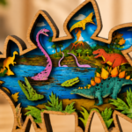 Stegosaurus Layered SVG 7 Layers, Dinosaur Decorative - Image 4