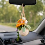 Mushroom Car Hanging Crochet Pattern, Amigurumi Mushroom Ornament, Rear View Mirror Charm, PDF Pattern - Image 4
