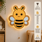 Animal LED Night Light Laser Cut Bundle, Wooden Animal Lamp SVG, Nursery Night Light CNC Template, DXF PDF EPS Files - Image 2