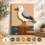 Coastal Mosaic Wall Art Laser Cut Bundle, Ocean Mosaic SVG, Beach Wall Decor DXF, Nautical CNC Template, PDF EPS Files - Image 2