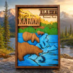 Alaska SVG 3D, 10 Layers, Plywood Cut File - Image 2