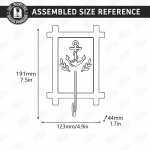 Coastal Wall Hooks Rack Laser Cut Bundle, Beach Wall Hook SVG, Nautical Key Holder CNC Template, DXF PDF EPS - Image 13