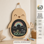 3D Kids Chalkboard Laser Cut Bundle, Wooden Learning Board SVG, Montessori Blackboard CNC Template, DXF PDF EPS - Image 2