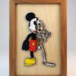 Skeleton Mouse Character SVG | Layered Wood Laser Cut File | Multilayer Wall Art Design for Glowforge Cricut CNC Router