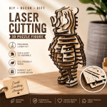 Funny Cartoon Animal 3D Puzzle SVG | Laser Cut Wood Design | CNC Router File | DIY Wooden Toy | Glowforge Ready Digital Download