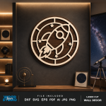 Rocket SVG Laser Cut File | Space Wall Decor SVG Bundle | Glowforge Files | xTool Laser Project | CNC Wood Wall Art Title 7 (Marketi - Image 2
