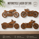 Motorcycle SVG Bundle, Laser Cut Motorcycle Files, Woodworking CNC Patterns, DXF EPS PDF SVG, Digital Download
