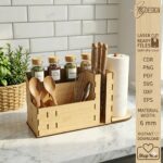 Wooden Kitchen Storage Organizer SVG, Laser Cut CNC Files, Kitchen Counter Rack, Shelf Design Digital Download