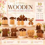 Cutting Board Stand SVG Bundle, Laser Cut Kitchen Storage Files, DIY Wooden Holder, Instant Download