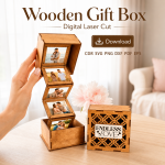 Photo Memory Box Laser Cut File | Wooden Love Gift Box SVG | Glowforge CNC Template - Image 2