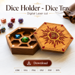 Dice Tray SVG | DND Dice Holder Laser Cut File | RPG Dice Storage Box | Digital Download - Image 2
