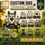 Custom Dog Memorial Stake, Personalized Pet Loss Garden Sign, Dog Grave Marker, Rainbow Bridge Sympathy Gift, Outdoor Pet Memorial Yard Decor