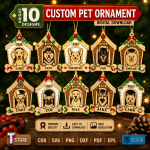 Custom Pet Photo Ornament, Personalized Dog Cat Ornament, Pet Memorial Christmas Keepsake, Custom Pet Gift, Pet Lover Holiday Ornament