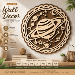 Planet Wall Decor SVG Bundle | Space Nursery Laser Cut File | Layered Wooden Planet Sign SVG for Glowforge Cricut DXF EPS PNG